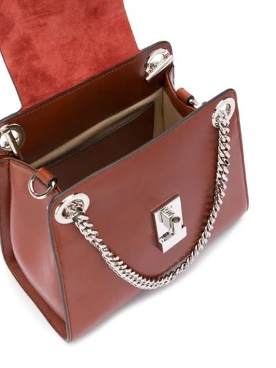 Shop Chloé Mini Annie Shoulder Bag In Brown