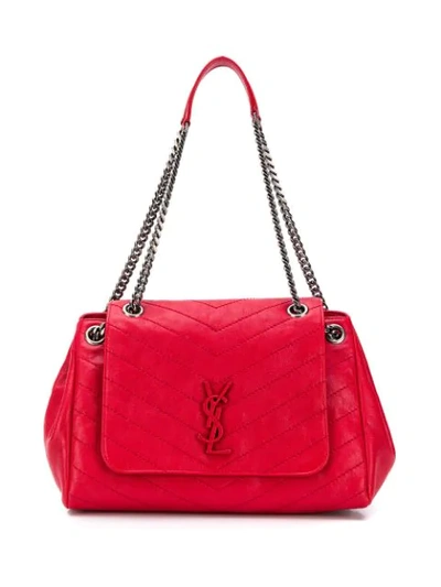 Shop Saint Laurent Medium Nolita Bag In Red