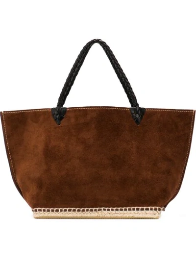 Shop Altuzarra Small ‘espadrille' Tote Bag In Brown