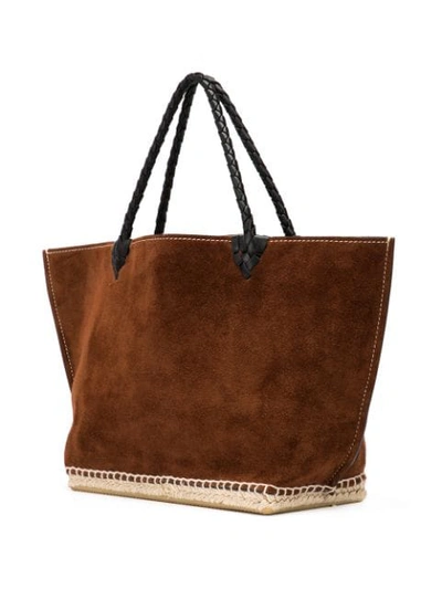 Shop Altuzarra Small ‘espadrille' Tote Bag In Brown