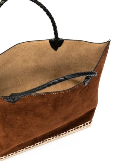 Shop Altuzarra Small ‘espadrille' Tote Bag In Brown