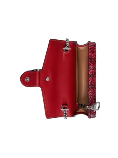 Shop Gucci Dionysus Super Mini Snakeskin Bag In Red