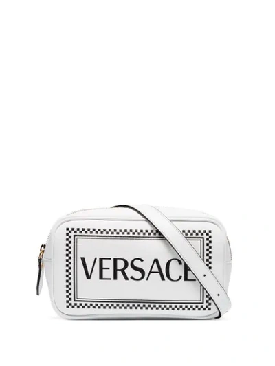 Shop Versace Logo-print Belt Bag In White
