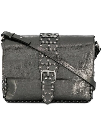 Shop Red Valentino Red(v) Flower Puzzle Bag In Grey