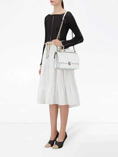 Shop Fendi Kan I Scalloped Handbag In F0w6q