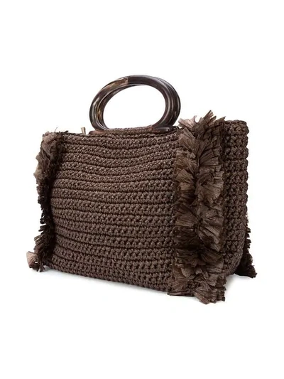 Shop Carolina Santo Domingo Corallina Large Bag - Brown