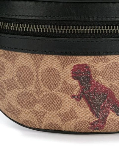 Shop Coach Belt Bag In Signature Canvas With Rexy By Sui Jianguo In Black