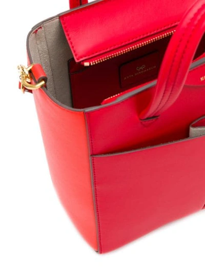 Shop Anya Hindmarch Mini Nevis Cross In Red