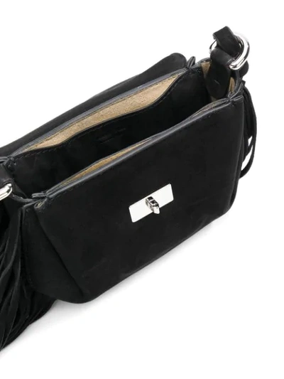 Shop Roberto Cavalli Fringed Crossbody Bag - Black