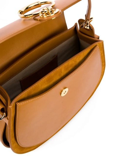 Shop Chloé Tess Large Shoulder Bag In Brown