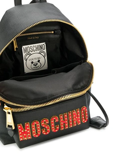Shop Moschino 'zaino' Rucksack In Black
