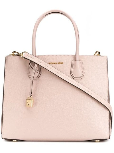 Shop Michael Michael Kors Mercer Large Accordion Tote In Pink