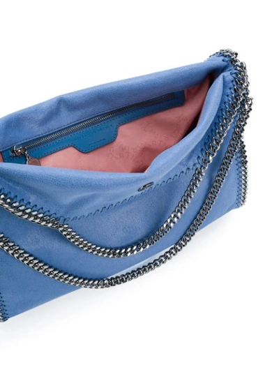 Shop Stella Mccartney Chain-detail Tote Bag In Blue