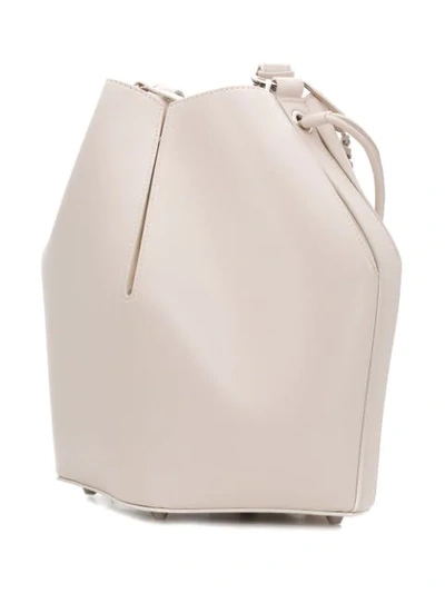 Shop Alexander Mcqueen Chain Style Bucket Bag In White