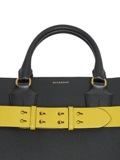 Shop Burberry The Large Leather Belt Bag - Black