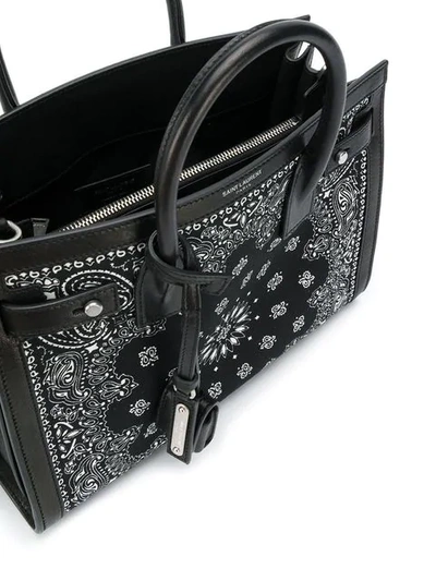 Shop Saint Laurent Bandana Sac De Jour Baby In Black