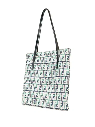 Pre-owned Fendi Zucca Pattern Tote In Multicolour