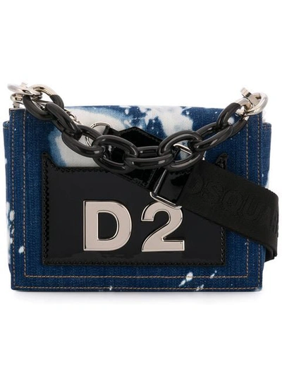 Shop Dsquared2 Bleached Denim Tote Bag In Blue