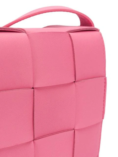 Shop Bottega Veneta Cassette Bag In Maxi Intreccio In Pink