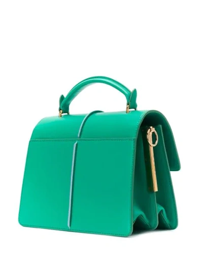 Shop Marni Small Attache Shoulder Bag In Green