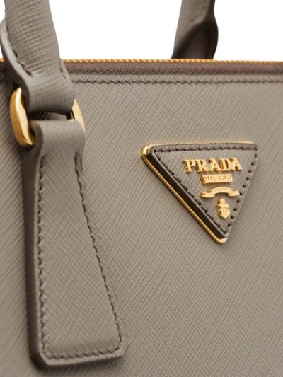 Shop Prada Galleria Bag In Grey