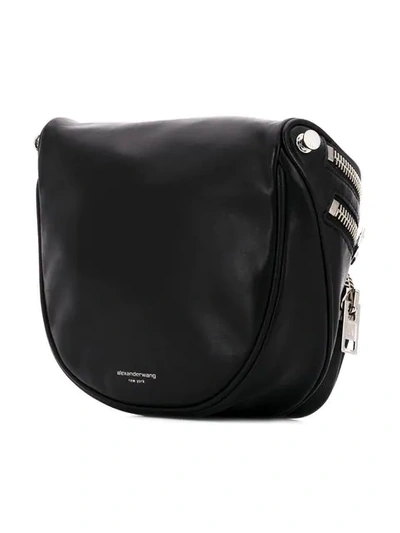 Shop Alexander Wang Multi-zip Crossbody Bag In Black