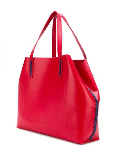 Shop P.a.r.o.s.h . Floral Detail Tote - Red