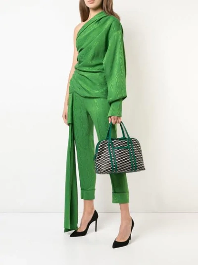 Shop Pierre Hardy Rally Tote Bag In Black/wht/green