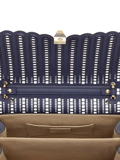 Shop Fendi Kan I Shoulder Bag In Blue