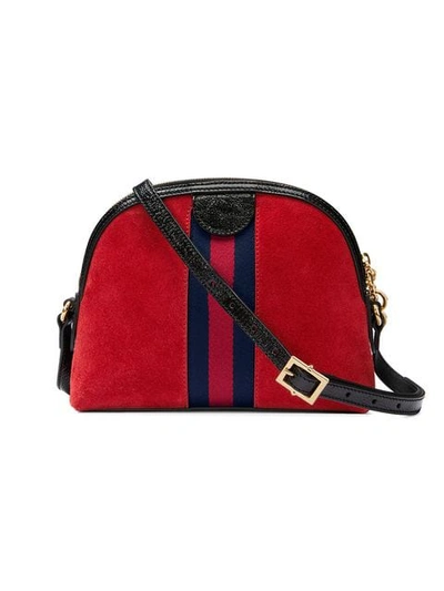 Shop Gucci Ophidia Shoulder Bag In 8670 Hibiscus Red