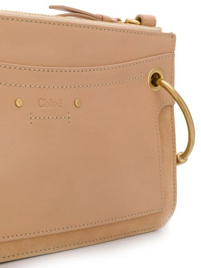Shop Chloé Small Roy Shoulder Bag In Neutrals