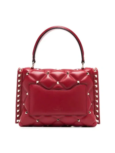 Shop Valentino Candystud Tote Bag In Red