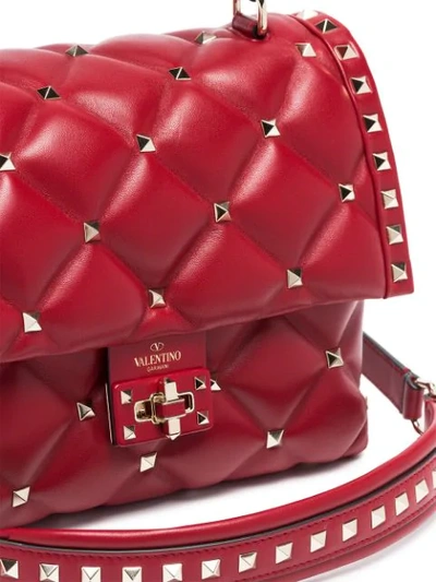 Shop Valentino Candystud Tote Bag In Red