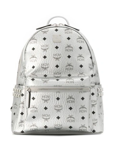 Shop Mcm Stark Side-stud Backpack In Sb Berlin Silver