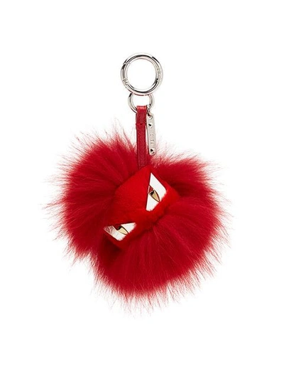 Shop Fendi Bag Bugs Charm In F0k0f-strawberry +palladiu