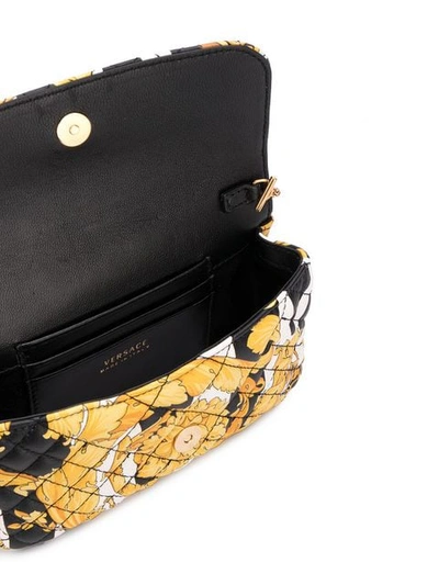 Shop Versace Barocco Print Crossbody Bag In Dnobt Nero Oro Bianco