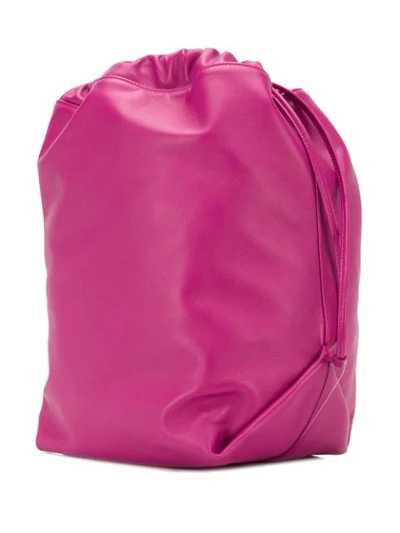 Shop Saint Laurent Drawstring Bucket Shoulder Bag In Pink