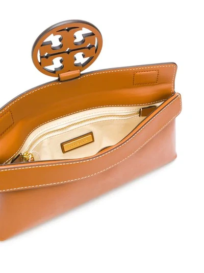 Shop Tory Burch Miller Clutch Bag In Brown