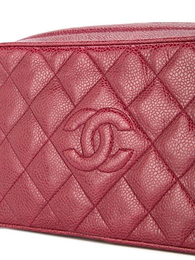 Pre-owned Chanel 1994-1996  Quilted Chain Shoulder Bag In Red