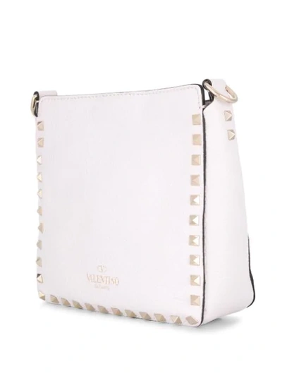 Shop Valentino Rockstud Hobo Bag In White