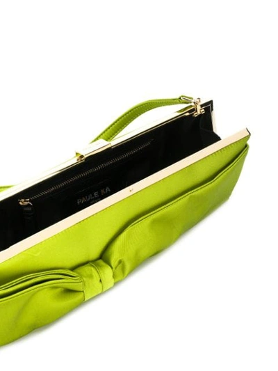 Shop Paule Ka Bow-detail Clutch - Green