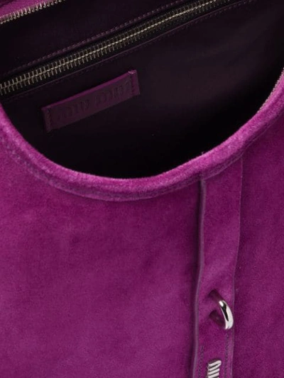 Shop Miu Miu Hobo Bag - Purple
