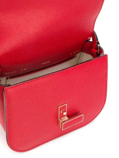 Shop Valextra Iside Crossbody Bag In Red