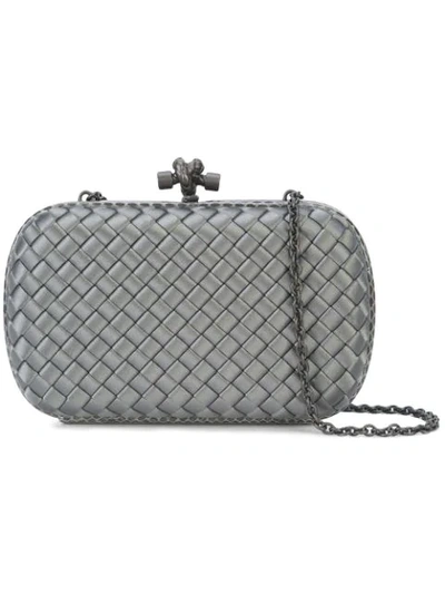 Bottega Veneta Small Intrecciato Impero Satin Knot Clutch Bag