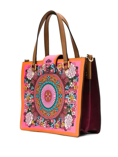 ETRO FLORAL PRINT TOTE BAG - 黄色