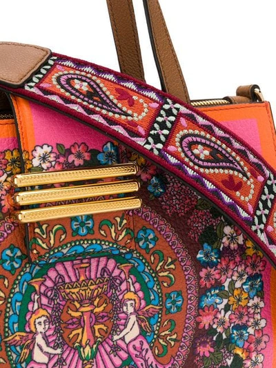 ETRO FLORAL PRINT TOTE BAG - 黄色