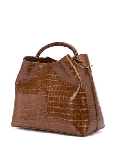 Shop Elleme Structured Satchel Bag In Brown