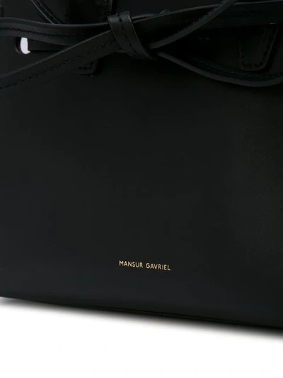 Shop Mansur Gavriel Mini Mini Sun Bag In Black