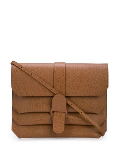 Shop Senreve Pebbled Crossbody Bag In Brown