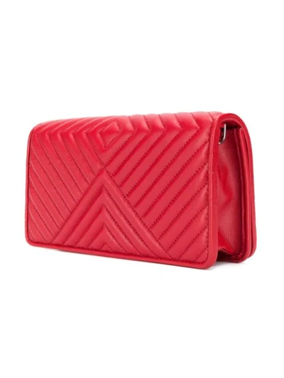 Shop Prada Quilted Mini Crossbody Bag In Red